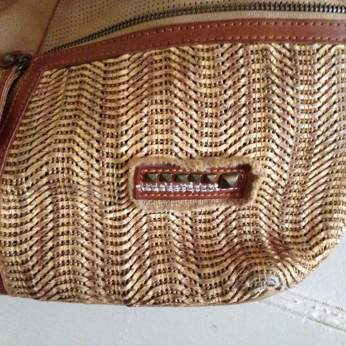 Dudlin Firenze Italy crossbody bag used, beige and brown
