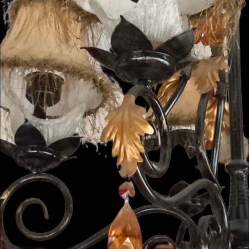 Five-light chandelier used with crystals
