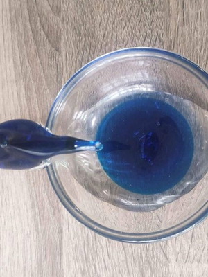 Murano crystal set used, blue basket with handle and dolphin ashtray