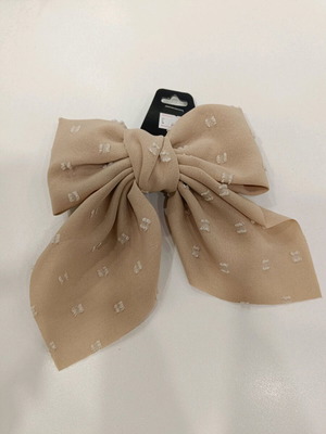 Hair bow new, beige