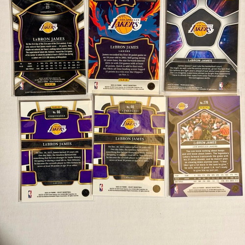 LeBron James Base Insert Lot 3, 6 cards, new