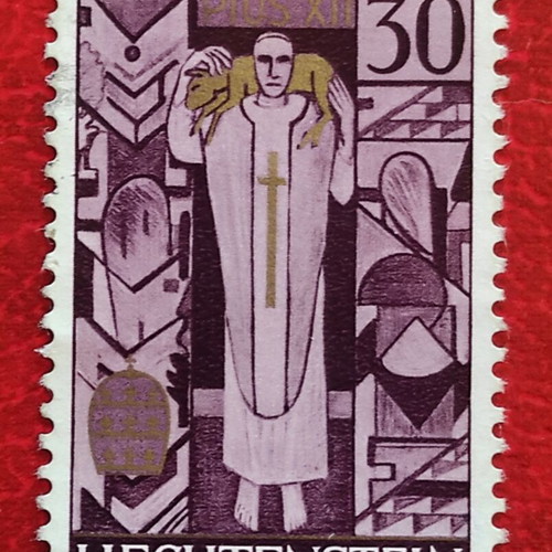 1959 Liechtenstein Stamp The Death of Pope Pius XII New
