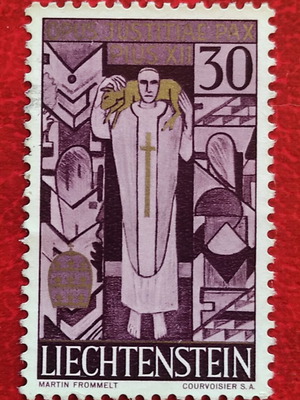 1959 Liechtenstein Stamp The Death of Pope Pius XII New