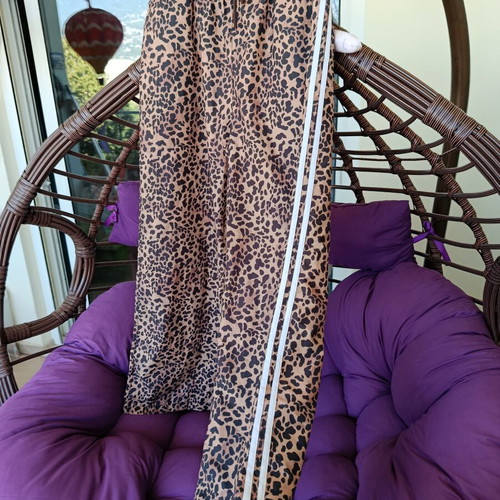 Leopard print pants new, sizes M and L, beige and brown