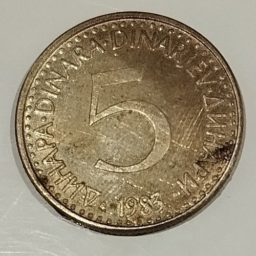 Collectible Yugoslavia coin 1985 used