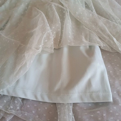 Fairy dress polka dot with tulle and embroidered details, like new, size S