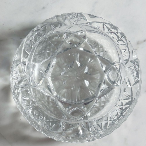 Vintage ashtray handmade crystal from Czech Republic like new