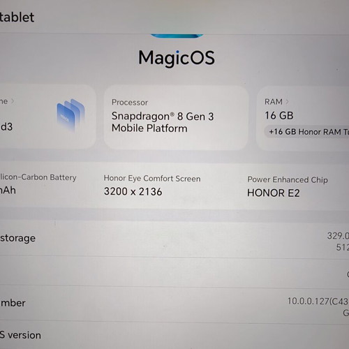 Honor Pad 3 512GB 13.3-inch tablet