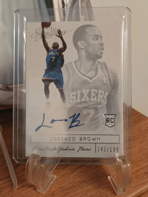 Κάρτα Lorenzo Brown Signatures Basketball αυτόγραφη 2013-14 Panini #10 καινούργια