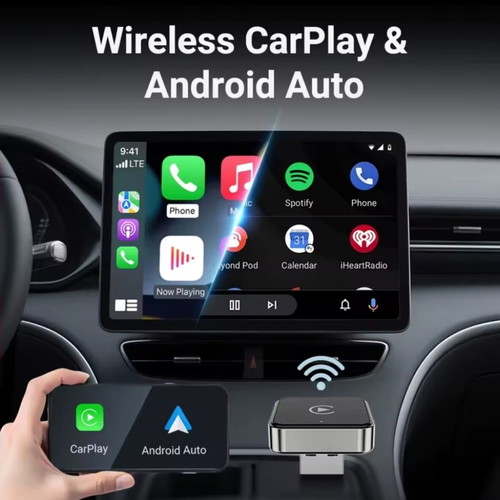 Wireless Android Auto and Apple CarPlay adapter