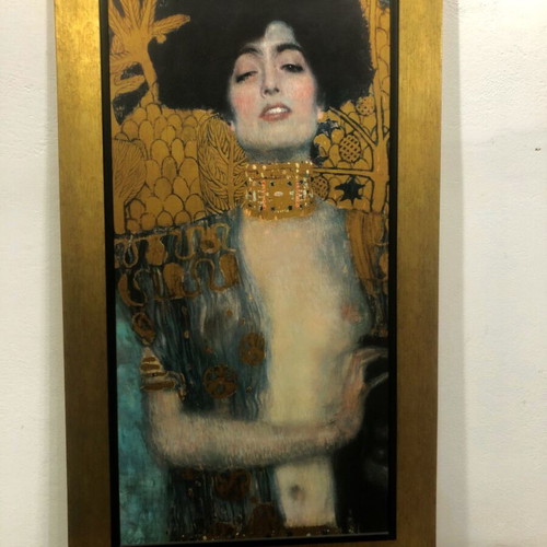 Framed print copy of Gustav Klimt like new, wooden frame