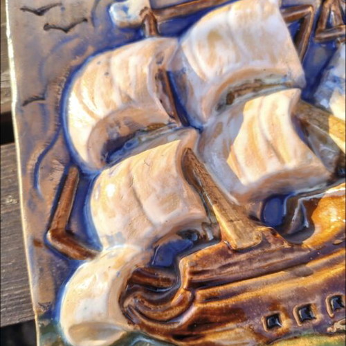 Dutch ceramic decoration like new, 20x20 cm, wall mountable