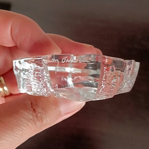 Crystal decorative miniature with engraved reindeer like new