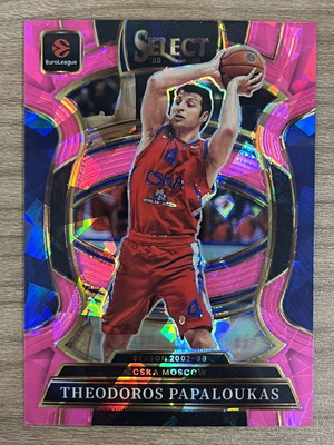 Theodoros Papaloukas Panini Select Euroleague Basketball Card pink ice, like new