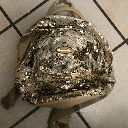 Backpack bag with sequins used