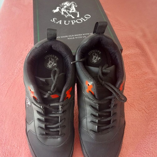 Casual black men's shoes U.S. Polo Assn. like new, size 41