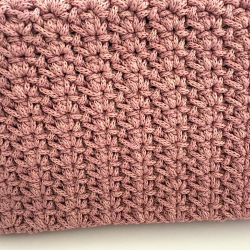 Handmade knitted clutch bag new pink salmon