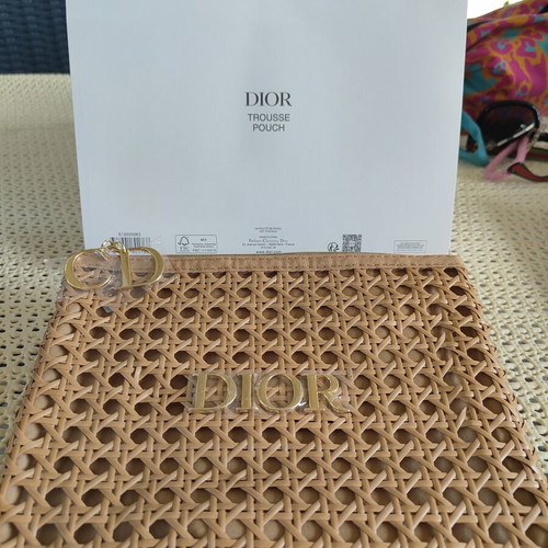 Dior Beauty Pouch rattan effect, new with box and accessories
