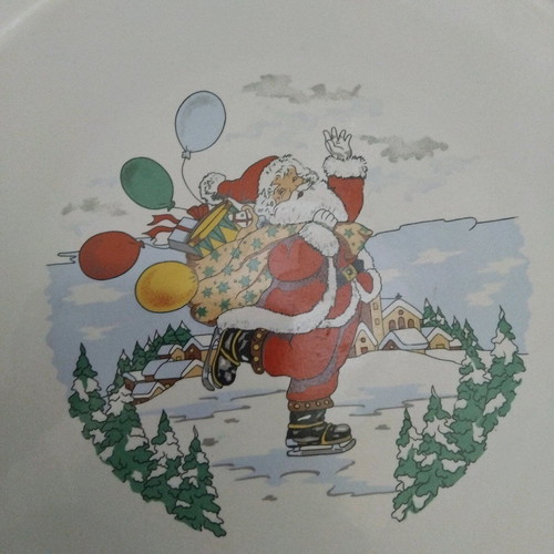 Apulum vintage porcelain plate like new, collectible Christmas 32 cm