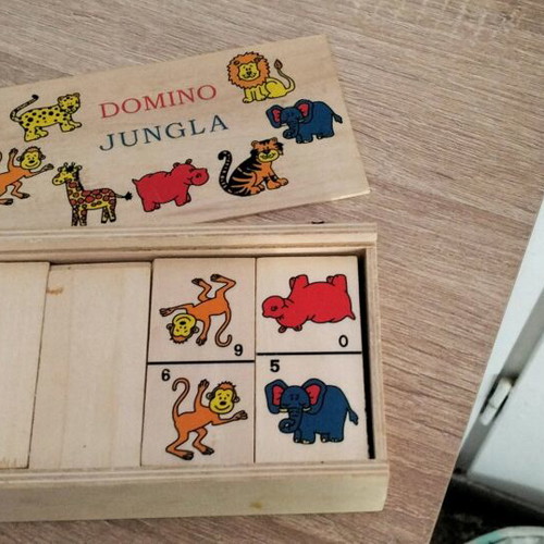 Wooden Domino Jungle Animals like new