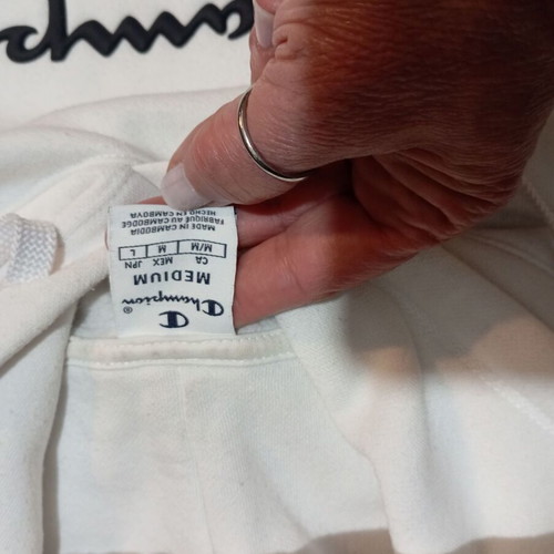Champion hoodie white like new, size M