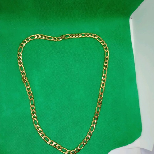 Gold-plated steel necklace new, yellow/gold color