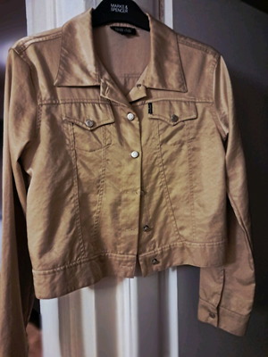 Μπουφάν BSB σατέν χρυσαφί σαν καινούργιο