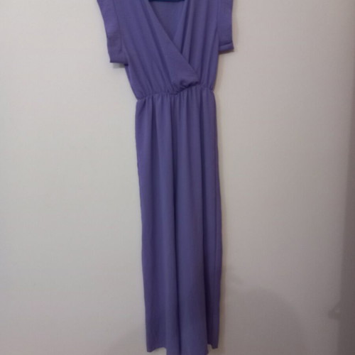 Purple one-piece jumpsuit