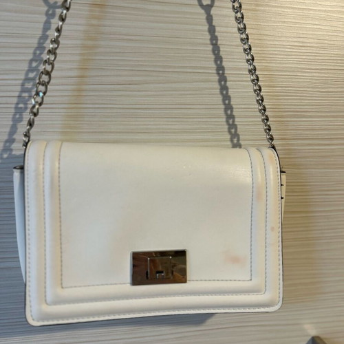 Stradivarius shoulder bag used, white