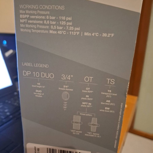 Atlas Filtri DP 10 Duo water filter new