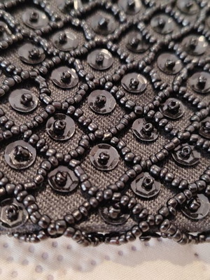 Wallet like new, small beaded black
