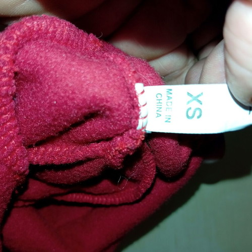 Red fleece dog clothes XS for small breeds like Chihuahua and Pugs, like new