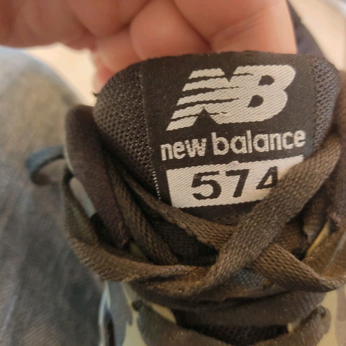 New Balance 574 sneakers used, size 39, camo design