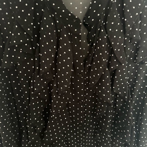 Zara polka dot shirt with ruffles like new