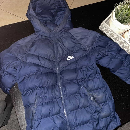 Nike jacket with hood unisex used, blue, 16+