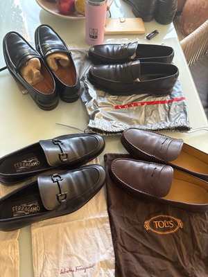 Men's designer brand shoes like new, loafers and moccasins
