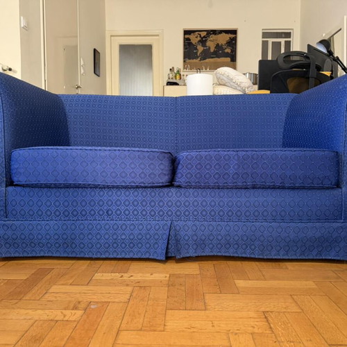 Sofa set used, blue, two-seater and three-seater