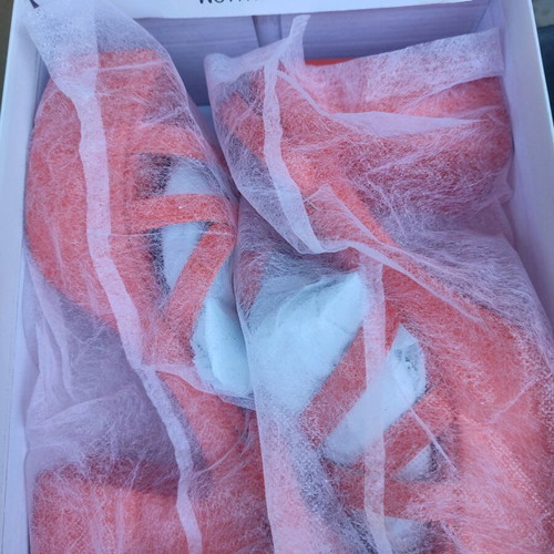 Orange platform sandals new size 38 with thick heel