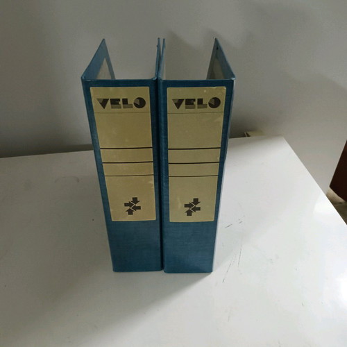 Document storage boxes like new, set of 2, blue