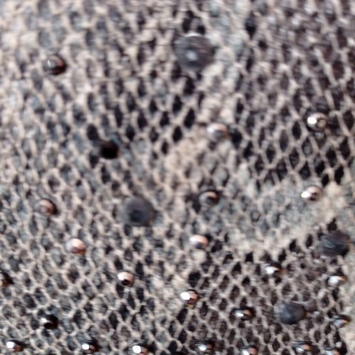 Women's crossbody bag like new, gray snakeskin print with rhinestones
