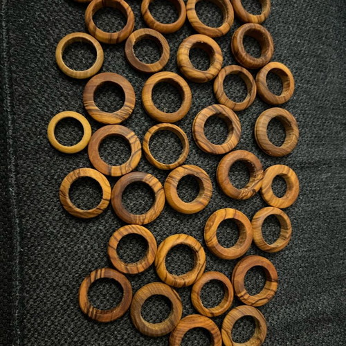 Handmade wooden rings from olive wood new unisex