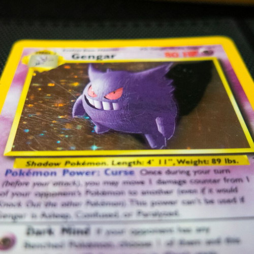 Gengar Pokemon card used, Fossil set 5/62, holo