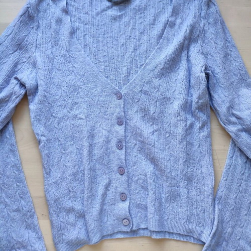 Wool cardigan thin small unused purple Stradivarius