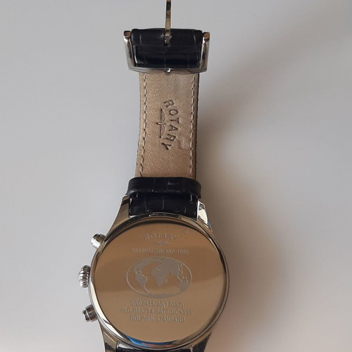 Rotary wristwatch men ultra slim new, leather strap