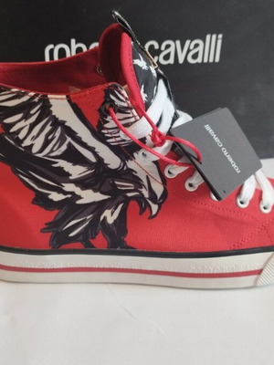 Roberto Cavalli Υψηλά Sneakers Μέγεθος 42 Κόκκινα με Σχέδιο Αετού Νέα