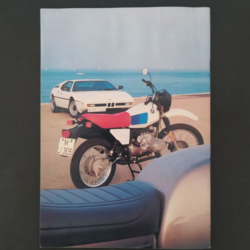 BMW 1981 motorcycle brochure used, models R100RS, R80GS