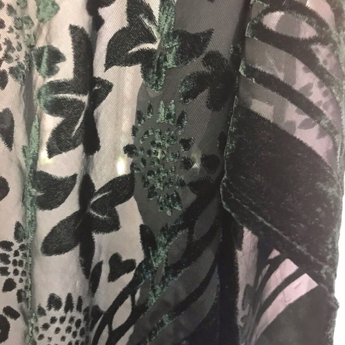 Transparent Cypress Scarf with Velvet Floral Designs like new