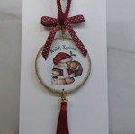 Handmade wooden charm with Forever friends bear new