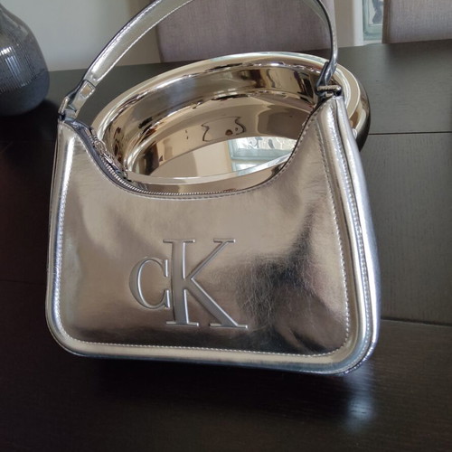 Calvin Klein silver handbag new, authentic