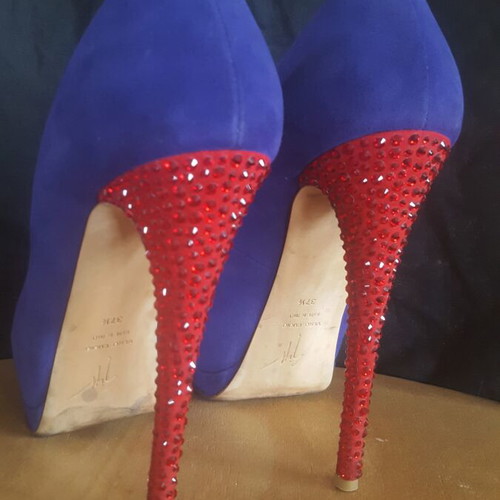 Giuseppe Zanotti heels size 37.5 like new, blue